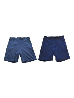 Athleta Navy Ultimate Stash Pocket 7in Bike Shorts Bundle 1X